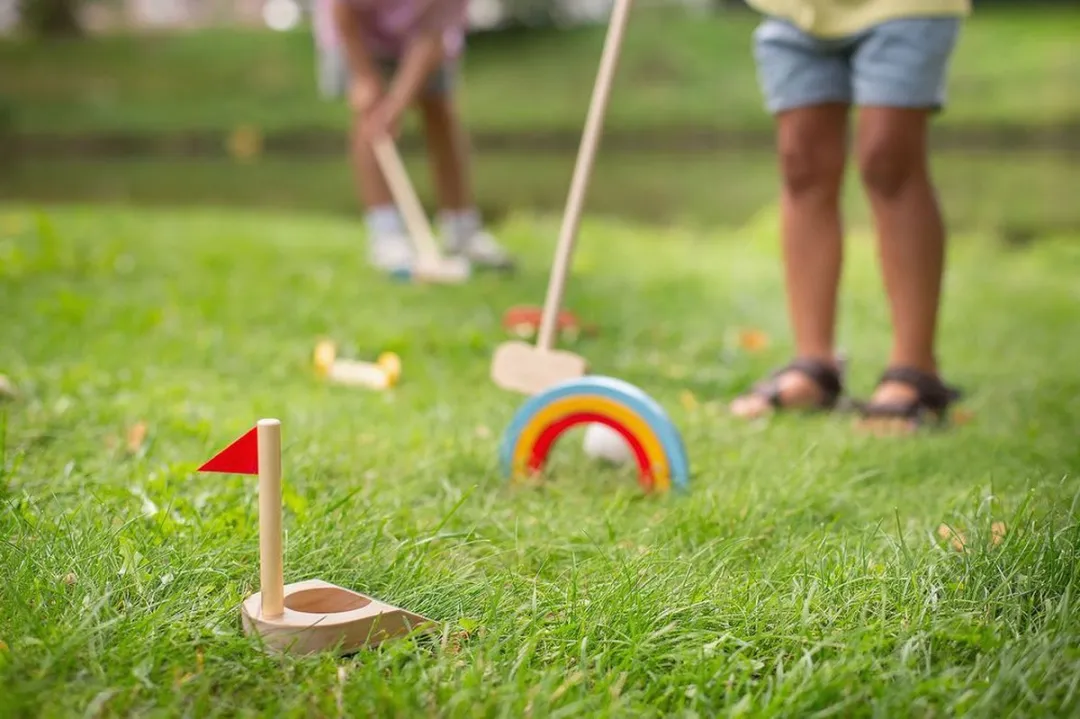 BS Toys Houten Golfset GA474 - Minigolfset - 3 Kleuren - afbeelding 6 van 6