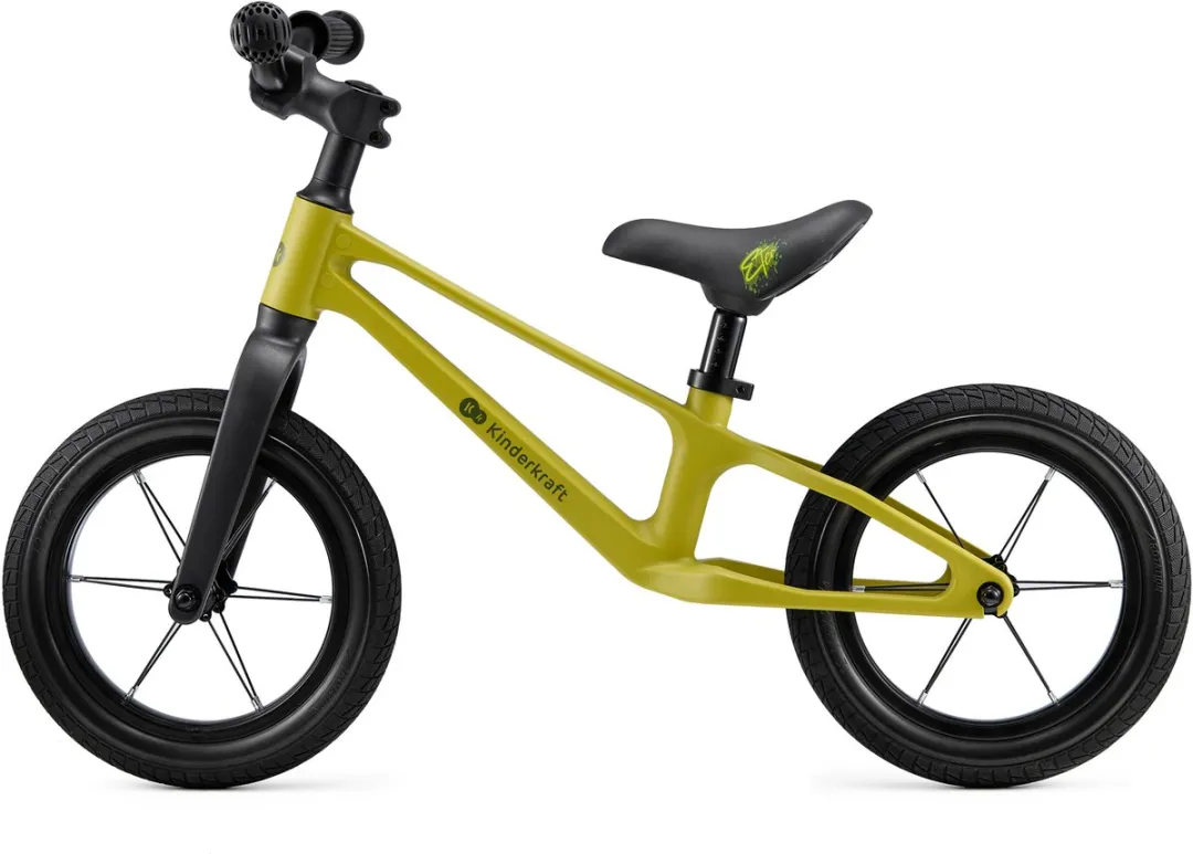 KinderKraft ETER Loopfiets 12" - Verstelbaar zadel - Lime - afbeelding 6 van 6