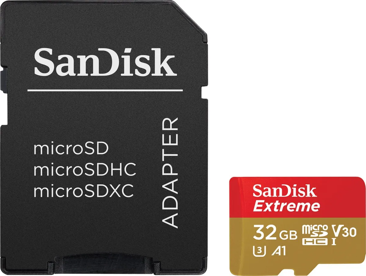 SanDisk Extreme MicroSDHC 32GB GN6AA - met adapter