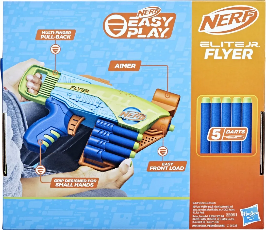 Hasbro Nerf Elite Jr Flyer - 5 Pijlen - Groen