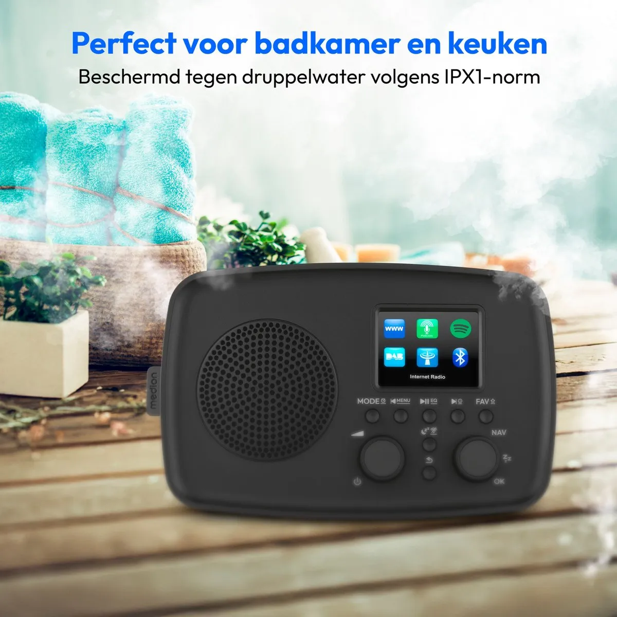 Medion MD89318 Internetradio DAB+ - zwart