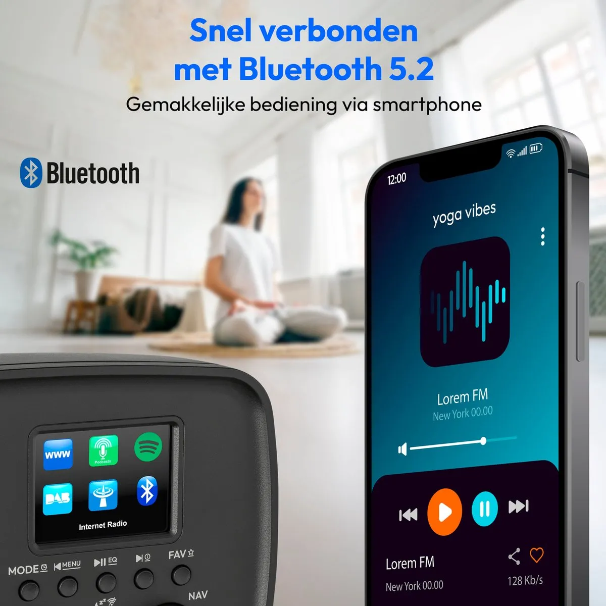 Medion MD89318 Internetradio DAB+ - zwart