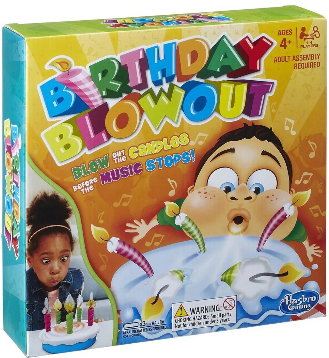 Hasbro Gaming Birthday Blow Out Verjaardagstaart - 5 Kaarsjes - 3x Penlite