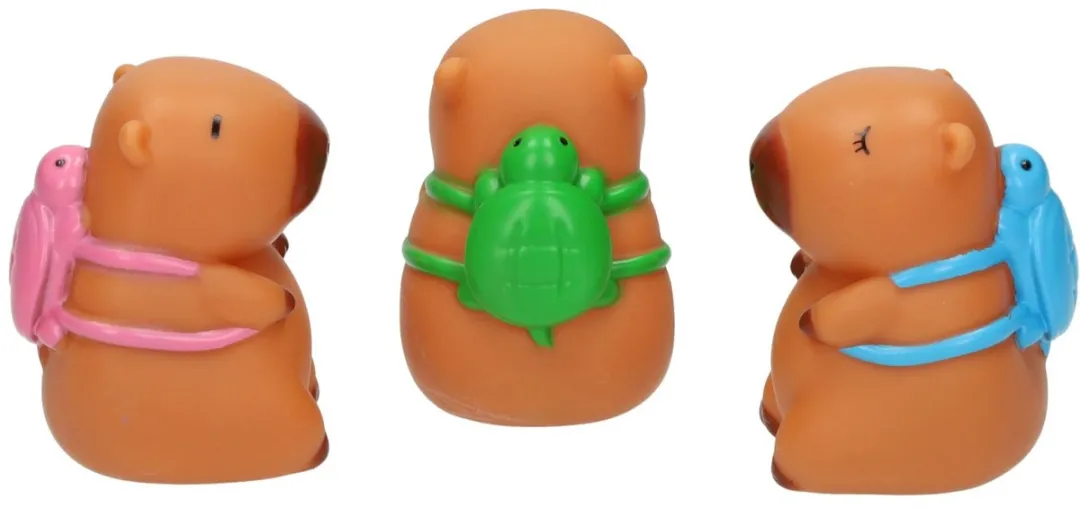 Jono Toys Capibara Baddieren - 3 Stuks - Multicolor