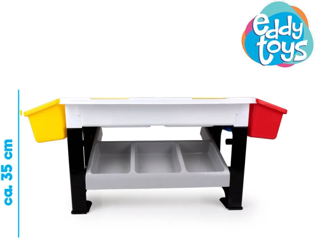 Eddy Toys Bouwblokkentafel 300 Delig - 48x35x31cm - Multicolor