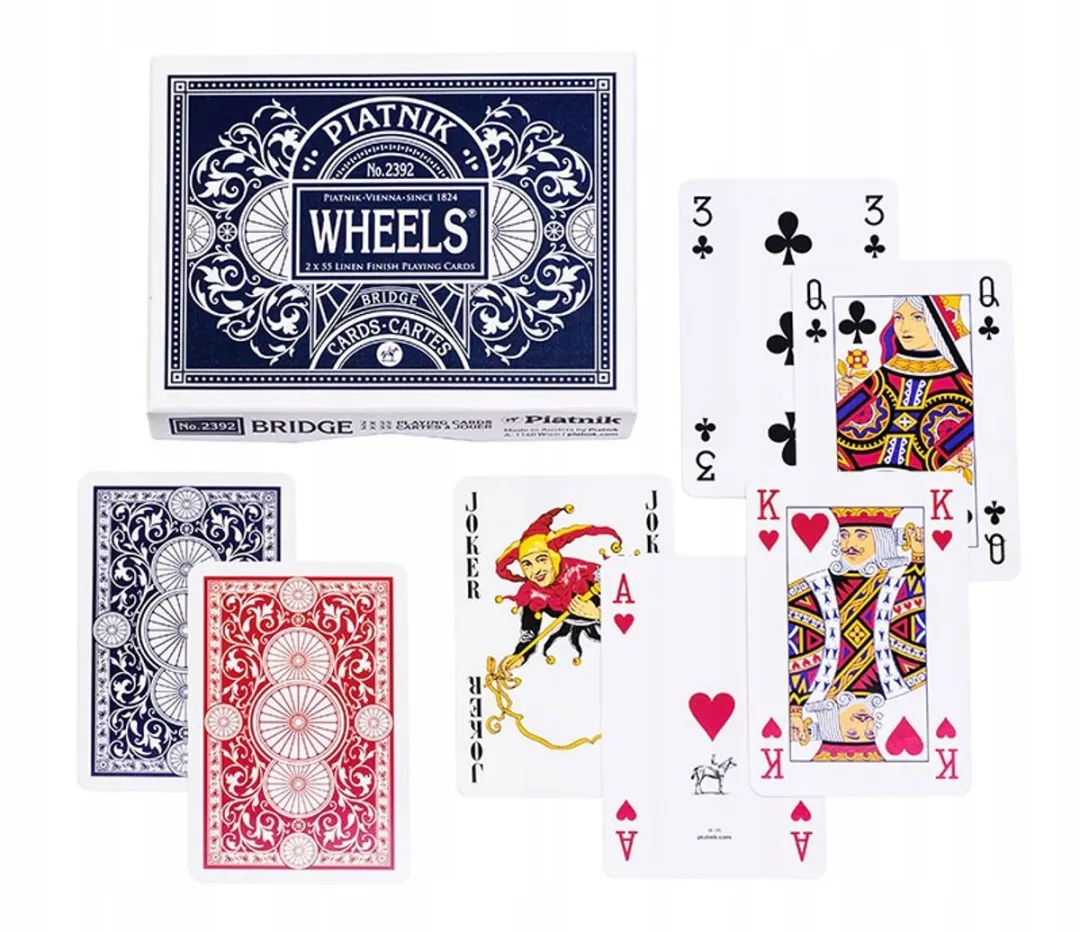 Piatnik Wheels Speelkaarten No. 2392 - Blauw & Rood