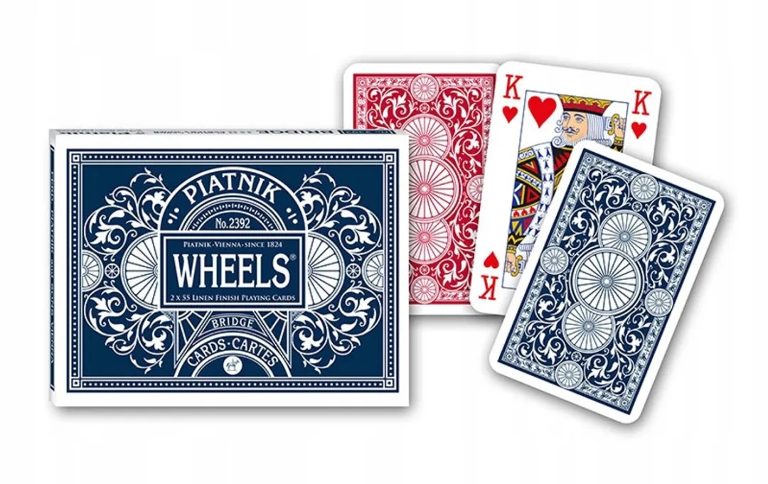 Piatnik Wheels Speelkaarten No. 2392 - Blauw & Rood