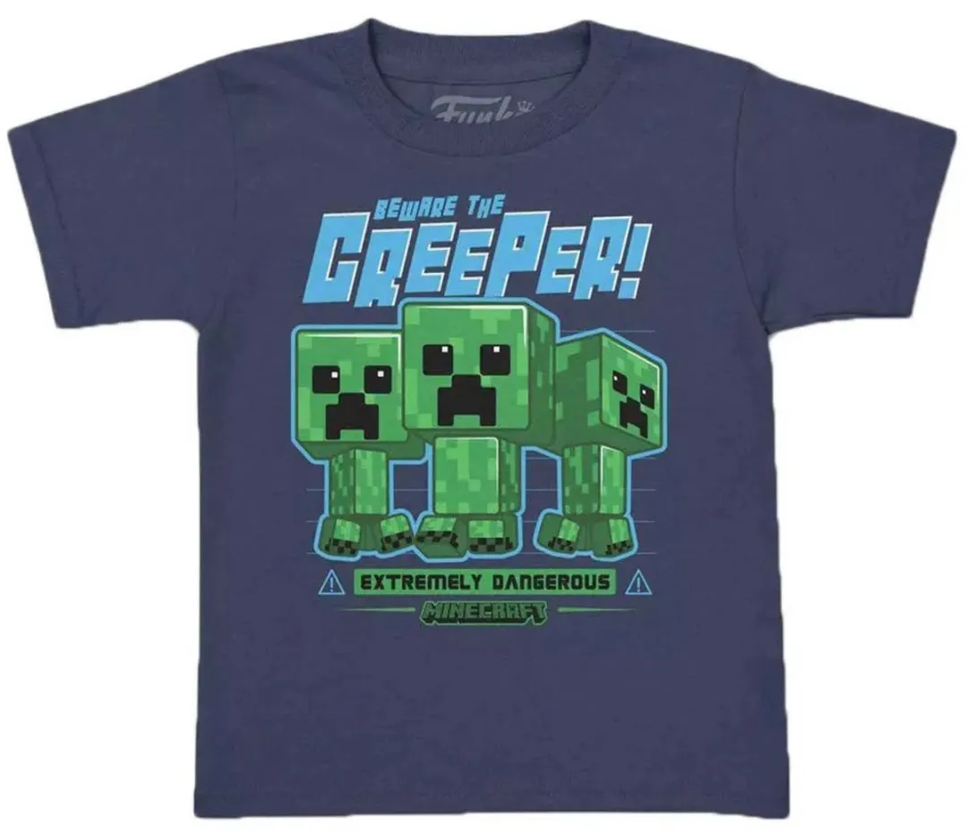Funko Pop! Minecraft T-shirt Creeper - Blauw