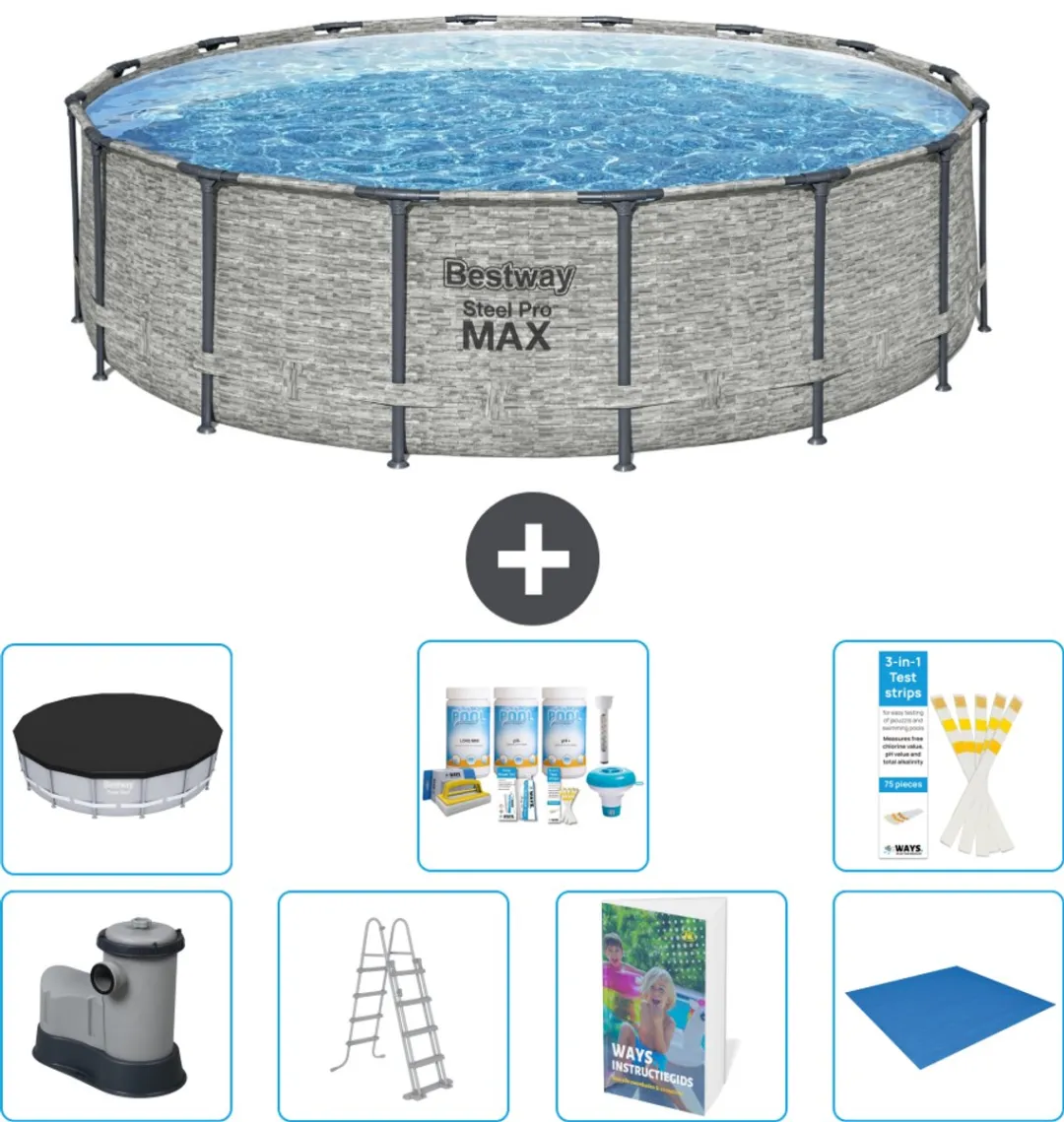 Bestway Steel Pro MAX Zwembad 488x122cm