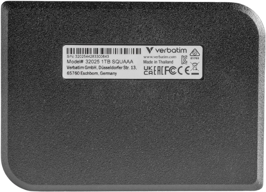 Verbatim Mini Diamond SSD 1TB USB-C 3.2 Gen - Zwart