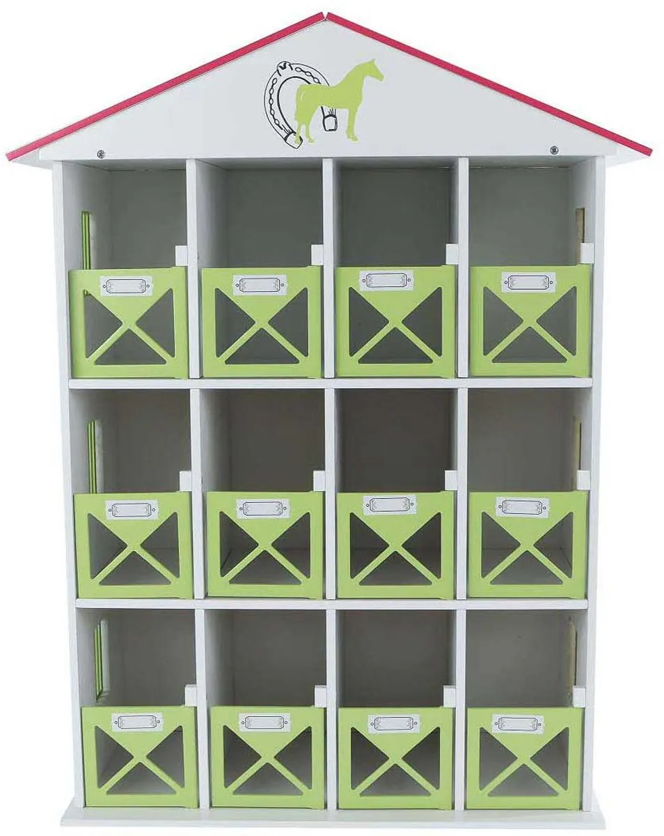 Kids Globe Paarden Opbergbox - 12 Boxen Multi kleuren