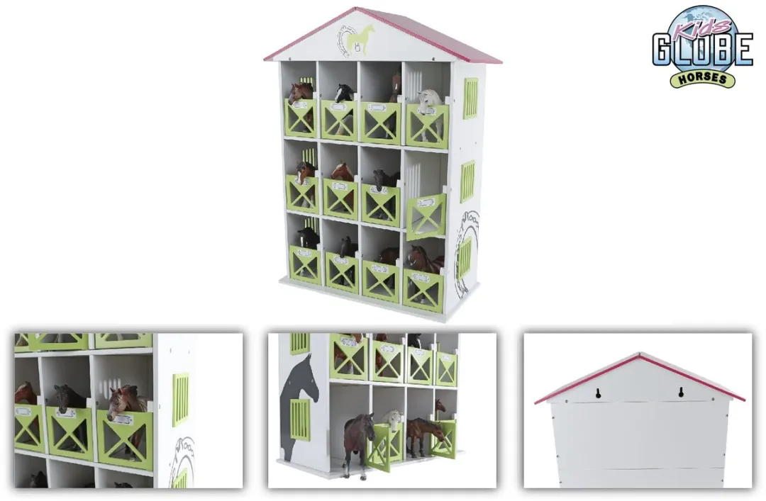 Kids Globe Paarden Opbergbox - 12 Boxen Multi kleuren