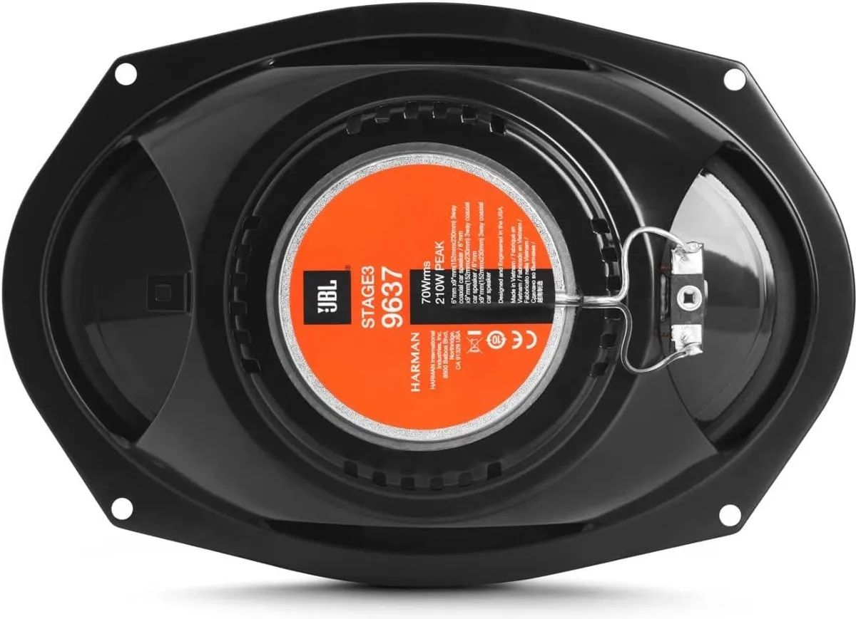 JBL Stage3 9637F - Autospeakers - 6 x 9” (152 x 230 mm) - 3-weg Coaxiaal - 375 Watt - Zonder Grill - Luidspreker set