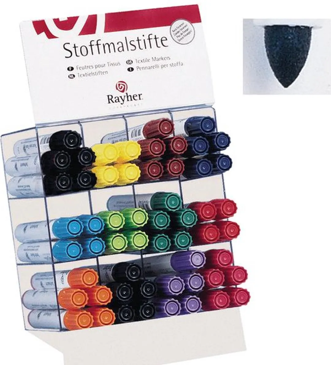 Rayher Zwart Textielstiften Dikke Punt - 3 Stuks