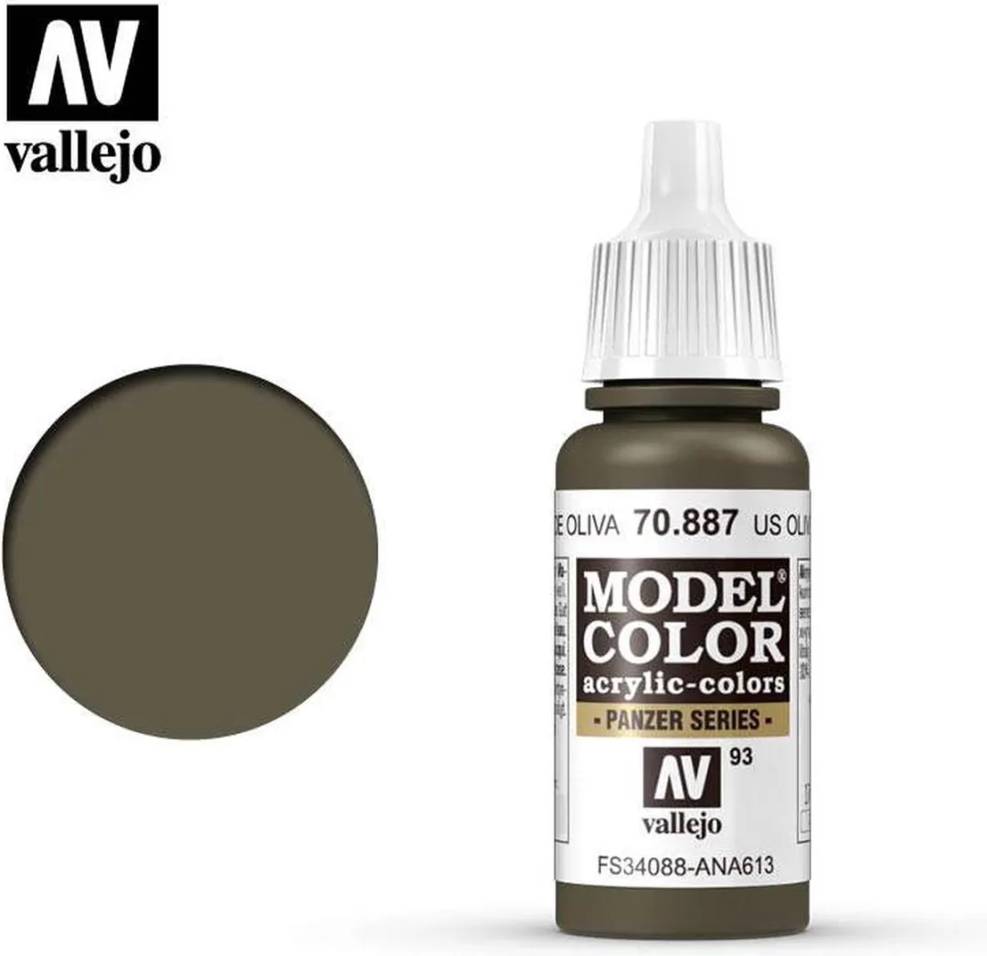 Vallejo Model Color US Olive Drab Acrylverf 17ml