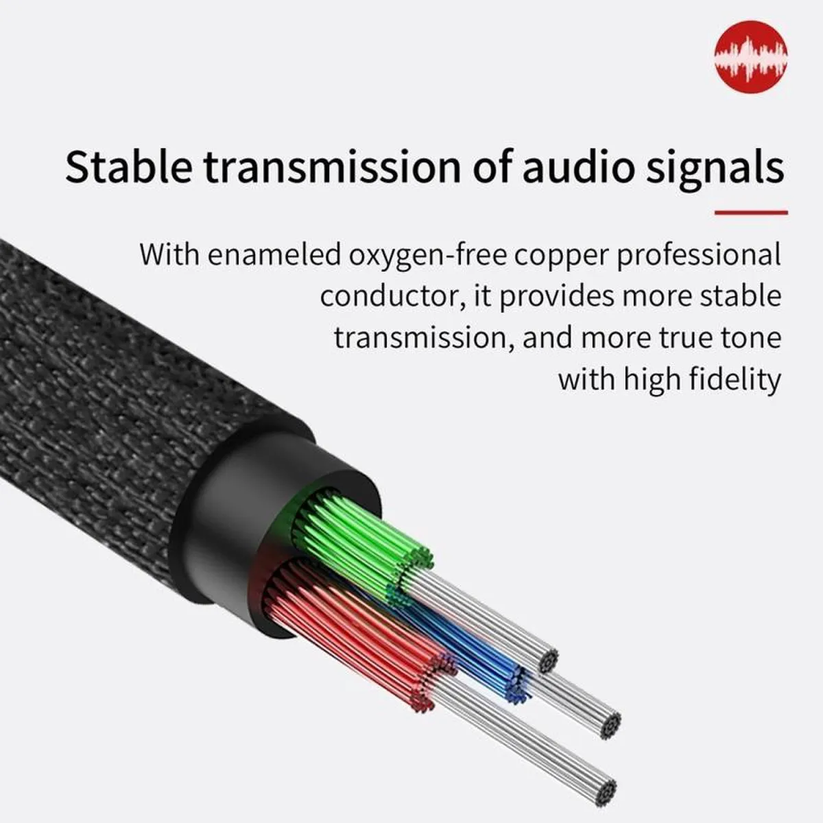 Baseus Aux Kabel 3.5mm Jack 1m - Rood