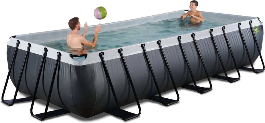 EXIT Toys Black Leather Zwembad 540x250x100cm - 12.600L - Zwart