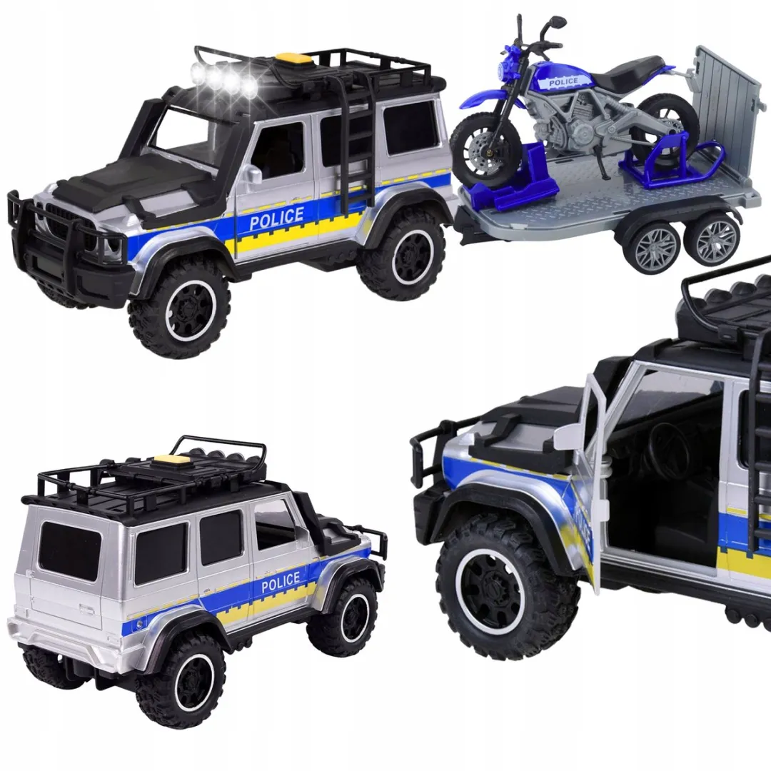 TOYSTAR Politie SUV met Motor op Aanhanger - Licht & Geluid