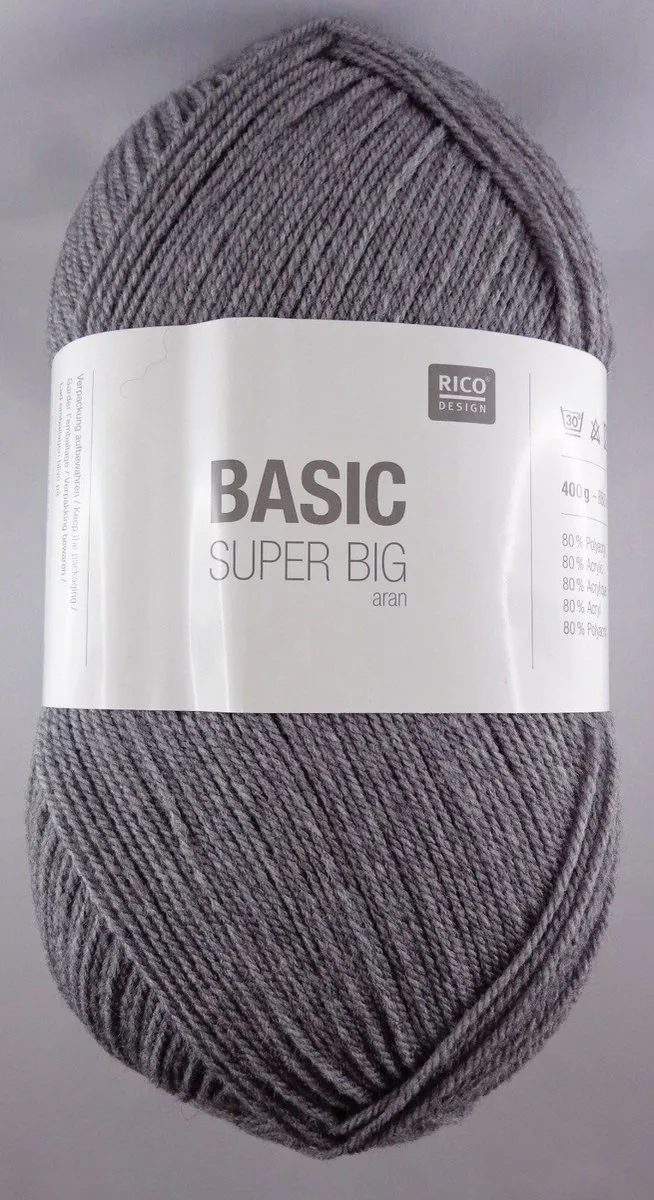 Rico Design Basic Super Big 007 Steingrau Grijs