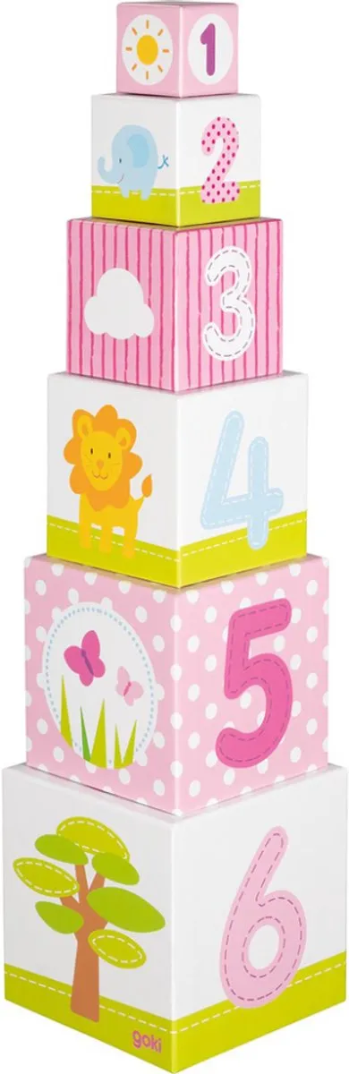 Goki Stapeltoren Afrika 6-delig - H57,5cm - Multicolor