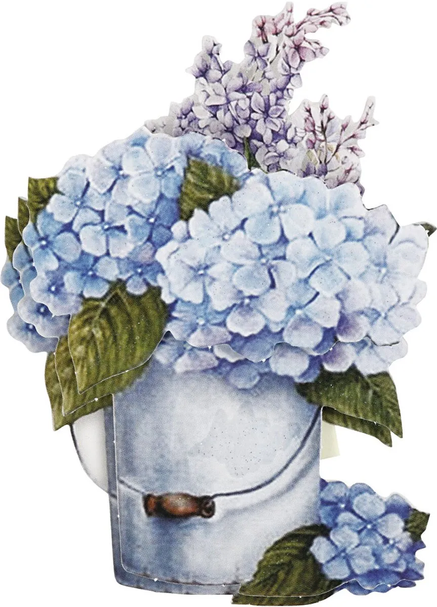 Creativ Company 3D Knipvellen Bloemen Thema 21x30cm - 4 Vellen - Rood/Rozes/Blauw/Groen/Wit