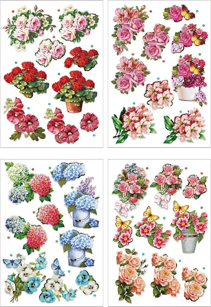 Creativ Company 3D Knipvellen Bloemen Thema 21x30cm