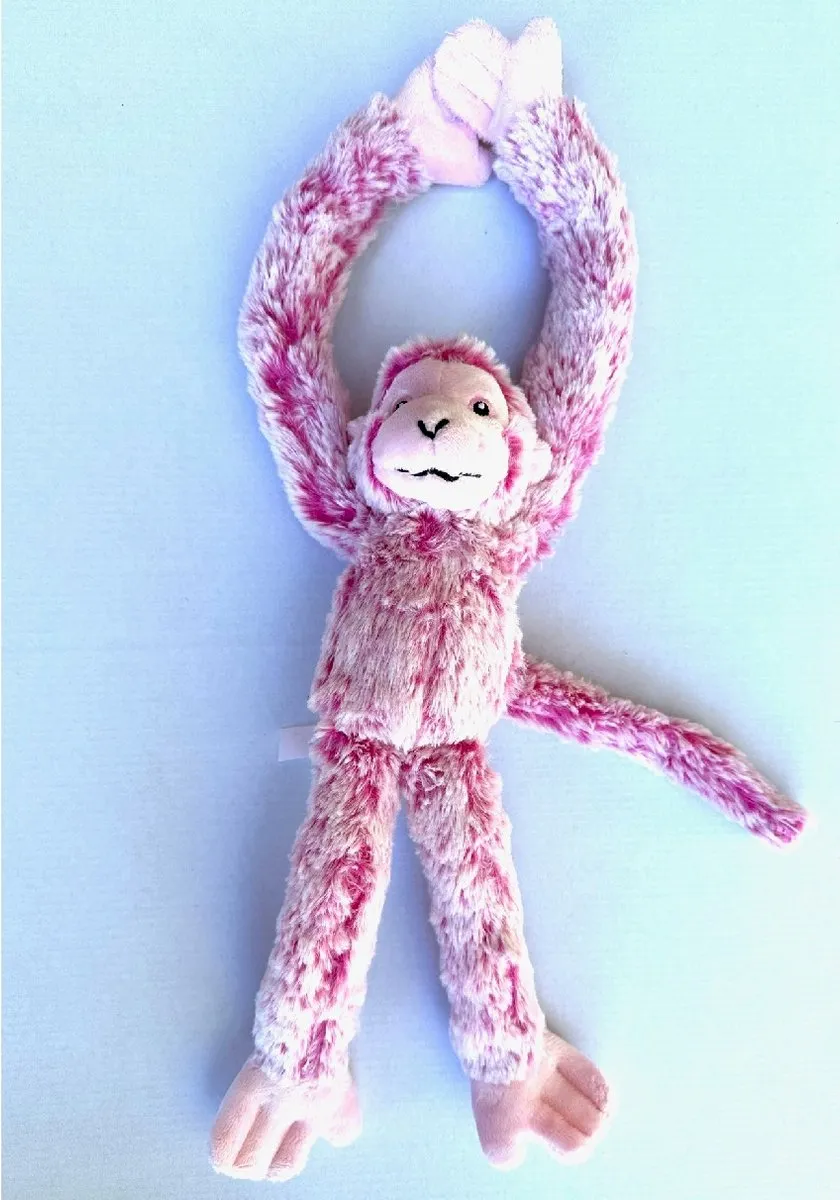 PIA Soft Toys Hangaap Roze Pluche Aap 32cm