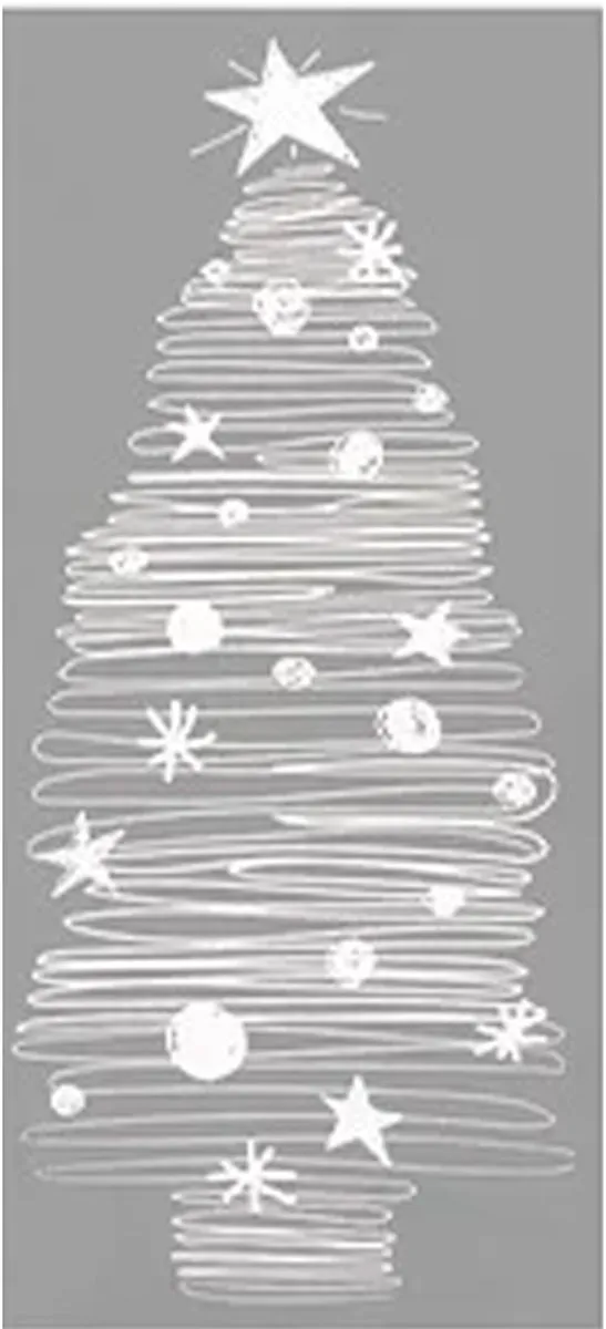 Anna's Collection Kerst Raamstickers Witte Kerstboom