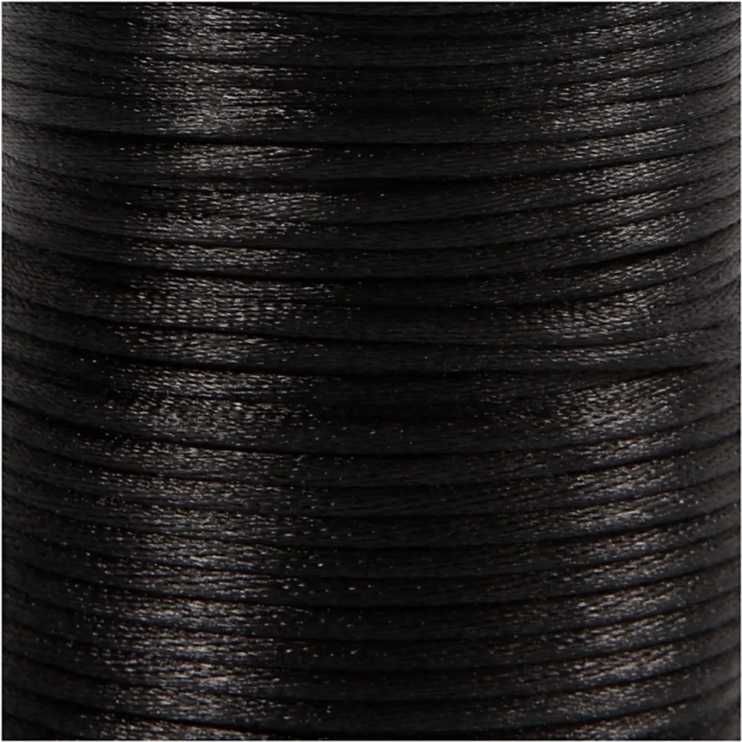 Creativ Company Satijnkoord 2mm - 50m - Zwart