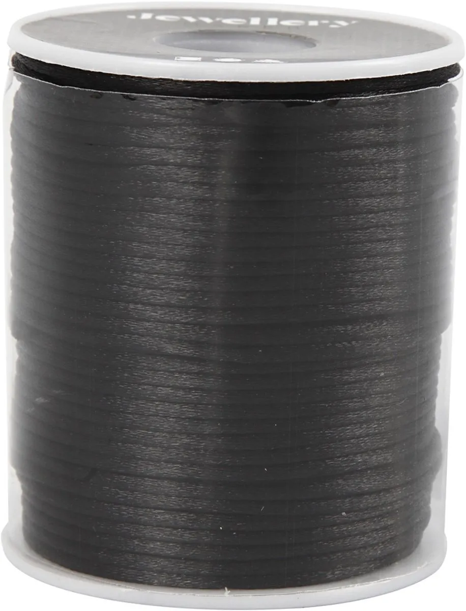 Creativ Company Satijnkoord 2mm - 50m - Zwart