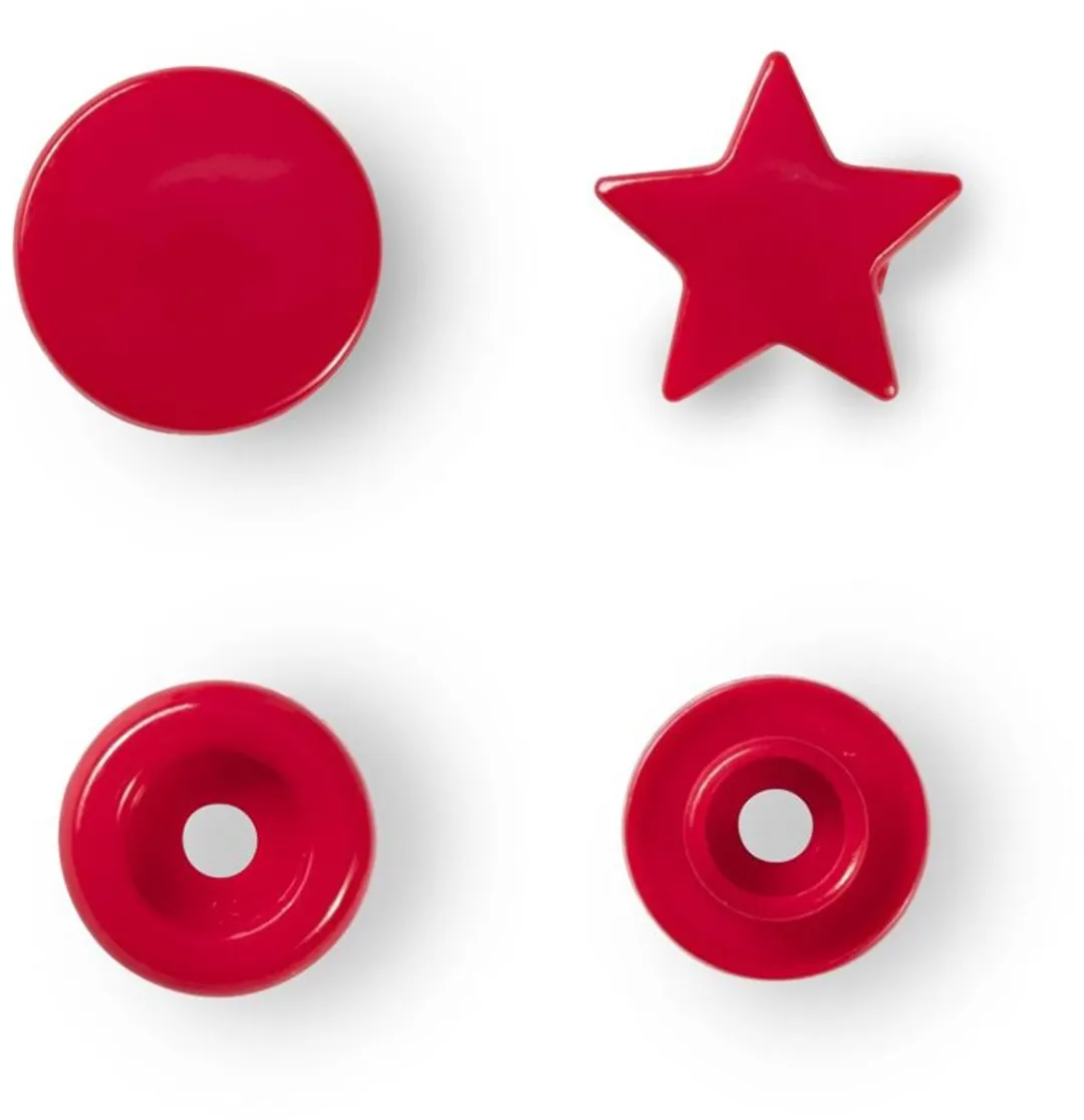 Drukknoop ColorSnaps Ster rood 30 st. - Drukknopen Color Snaps - Prym
