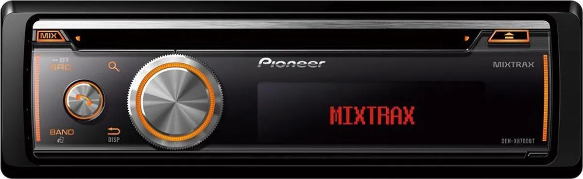 Pioneer DEH-X8700BT Autoradio - Enkel DIN - USB/CD/Bluetooth - Zwart