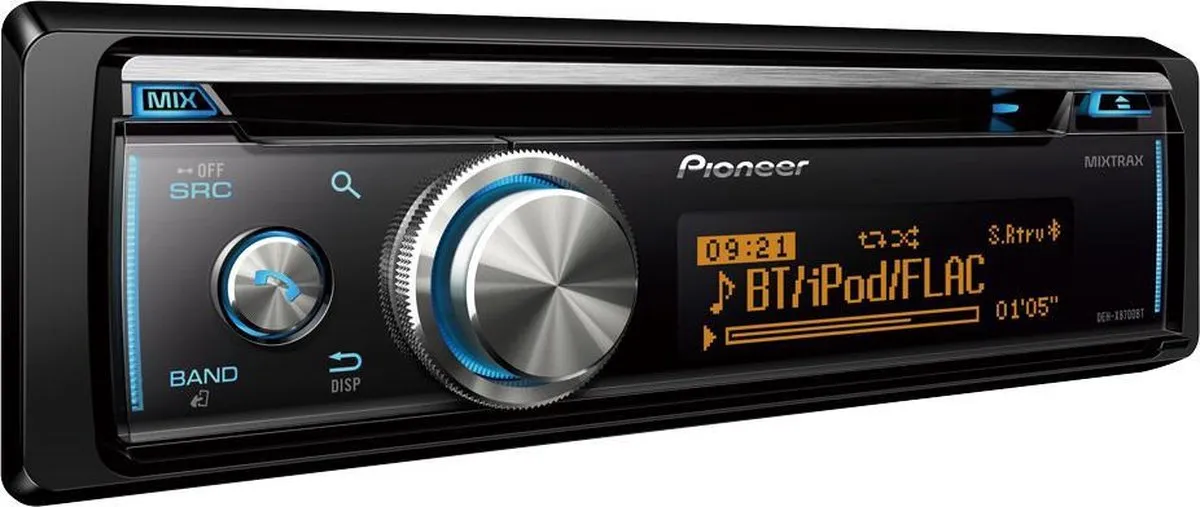 Pioneer DEH-X8700BT Autoradio - Enkel DIN - USB/CD/Bluetooth - Zwart