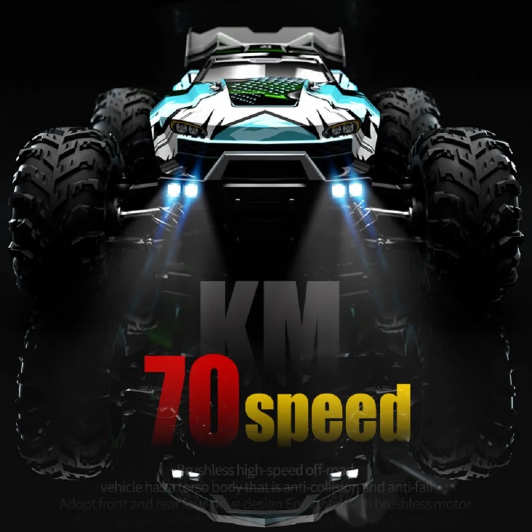 WLtoys 16101 Pro 1:16 4WD RC Auto 75km/u Monstertruck met LED Licht Hoge Snelheid Drift Offroad Speelgoed voor Kinderen