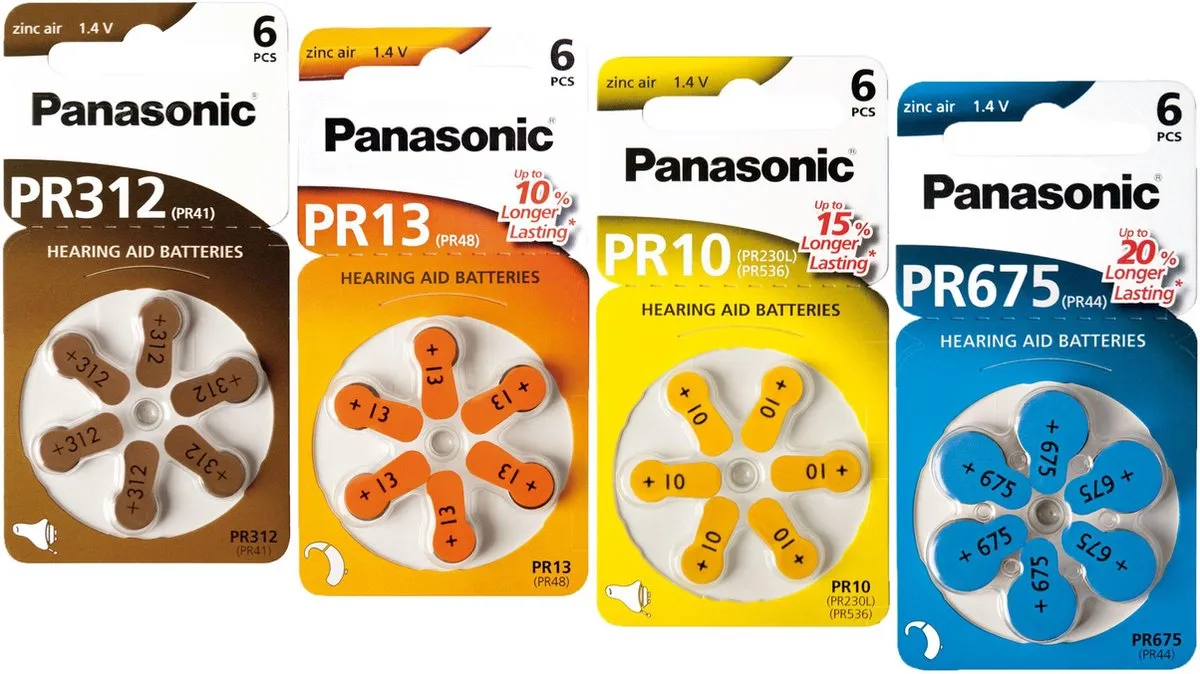 Panasonic PR10 Hoortoestelbatterijen 10