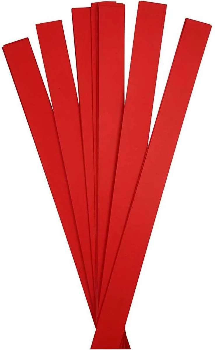 Creativ Company Vlechtstroken Rood 25mm - 100 Stuks