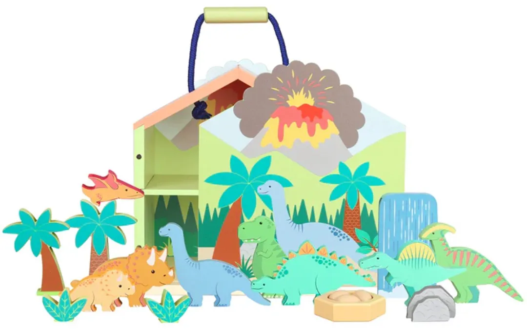 Orange Tree Toys Houten Play Set Dinosaurs OTT11409 - Multicolor