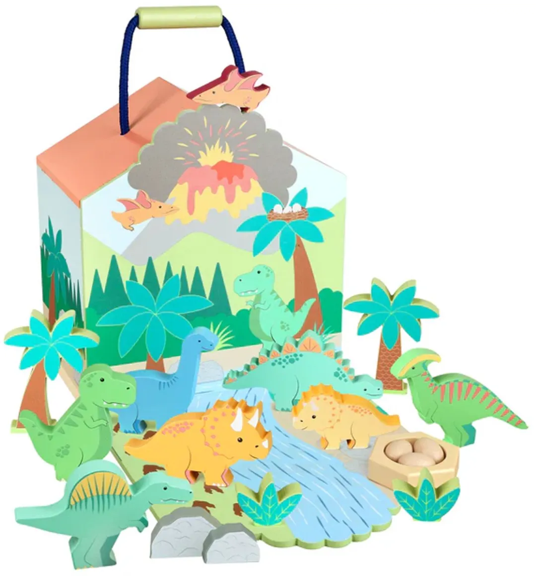 Orange Tree Toys Houten Play Set Dinosaurs OTT11409 - Multicolor