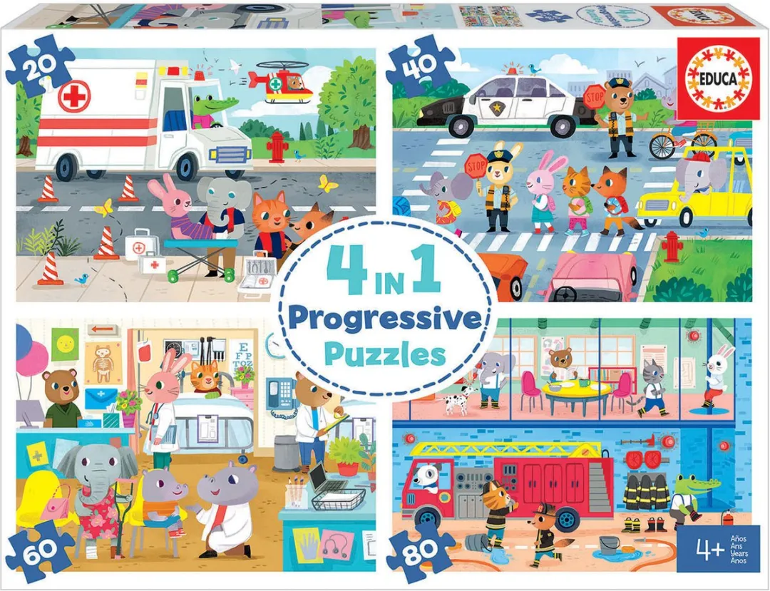 Educa Puzzel 20-40-60-80 Dieren