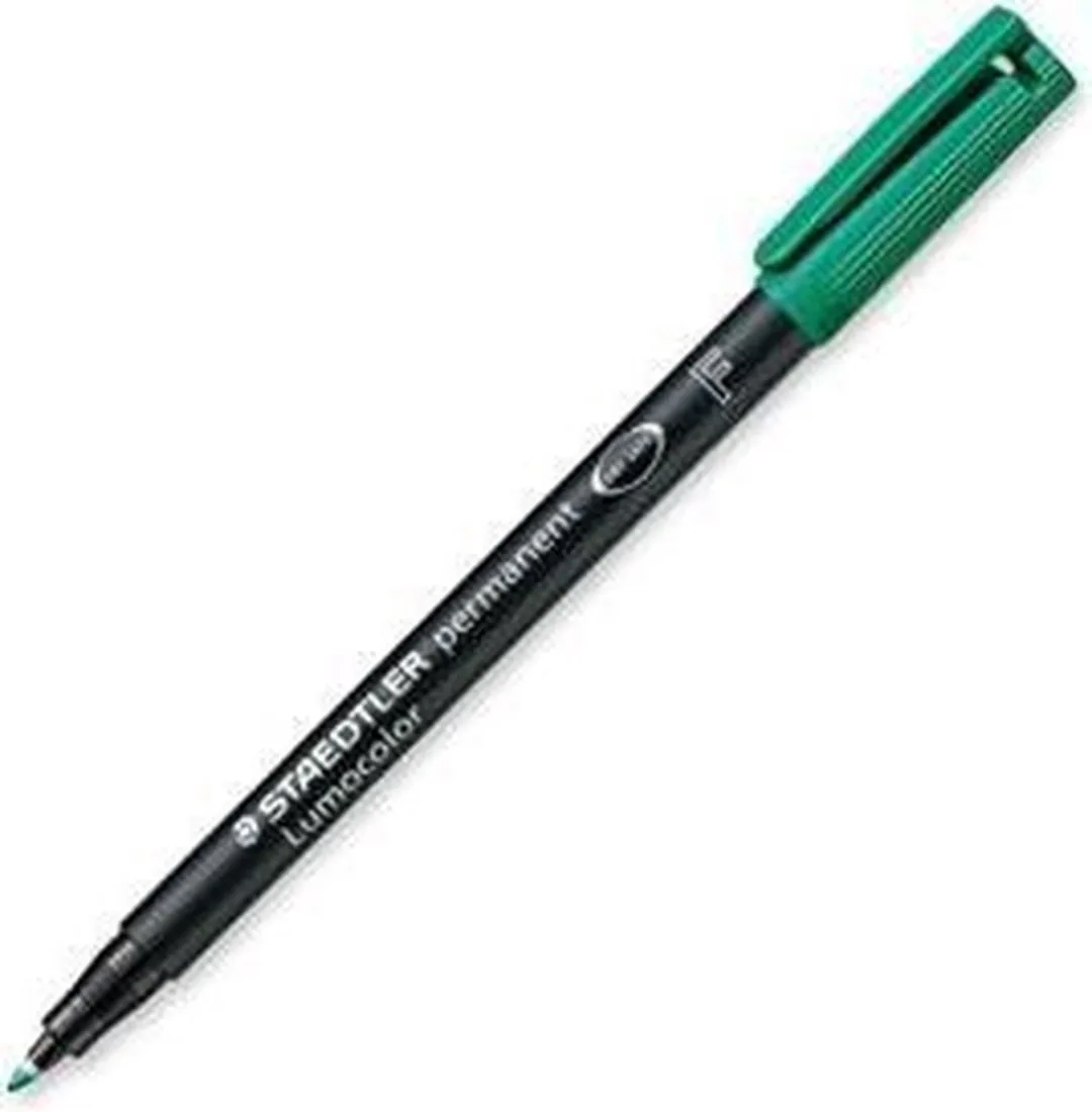 STAEDTLER Lumocolor 318 Permanent Viltstift - Groen - 10 Stuks