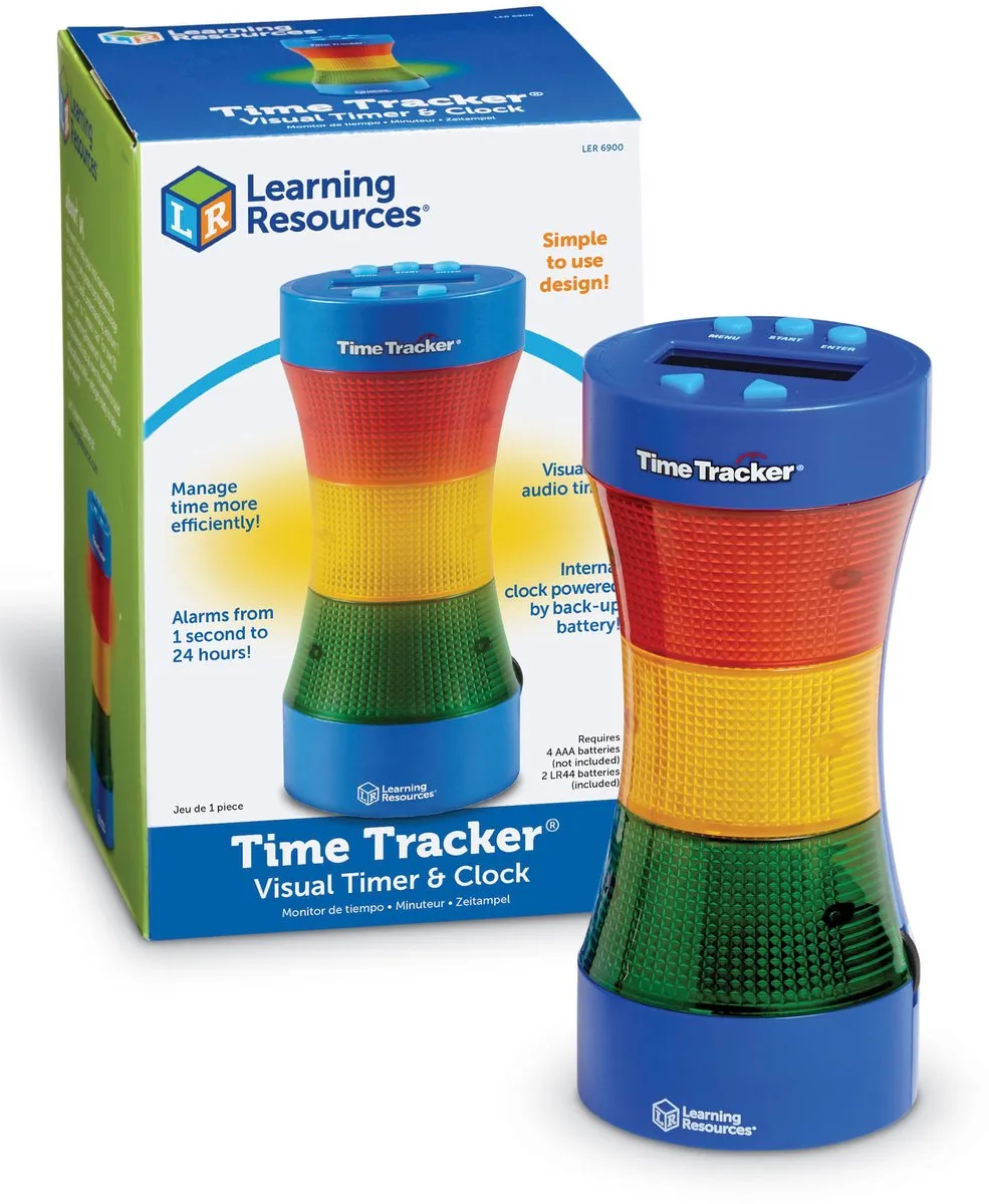 Learning Resources Time Tracker LER 6900 - Blauw/Rood/Geel/ Groen - afbeelding 3 van 6