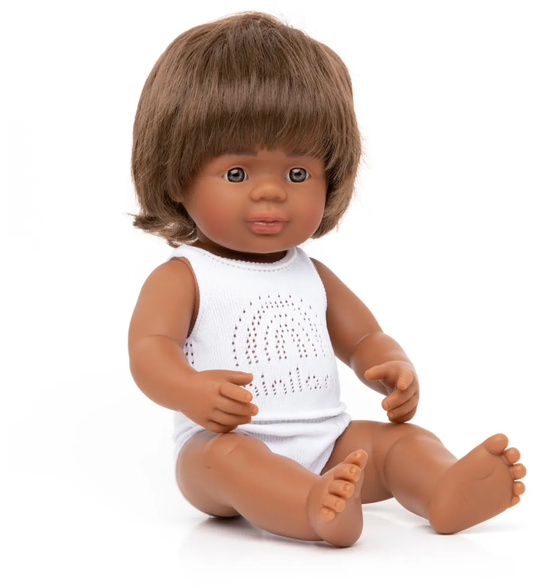 Miniland Babypop Meisje 38cm - Wit - afbeelding 4 van 4
