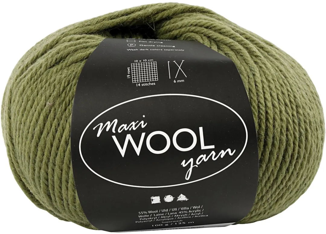 Creativ Company Wolgaren Olijfgroen Breigaren 100g