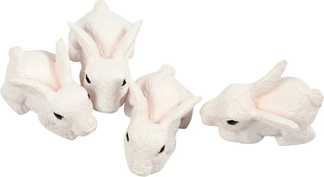 Creativ Company Mini Konijnen 10mm - 4 Stuks