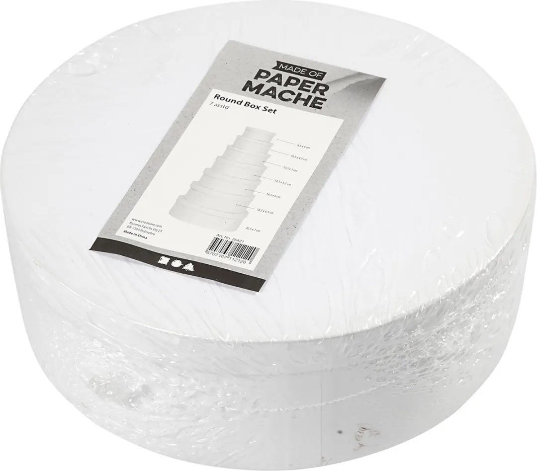 Creativ Company Ronde Dozen Set 7 Stuks - Wit