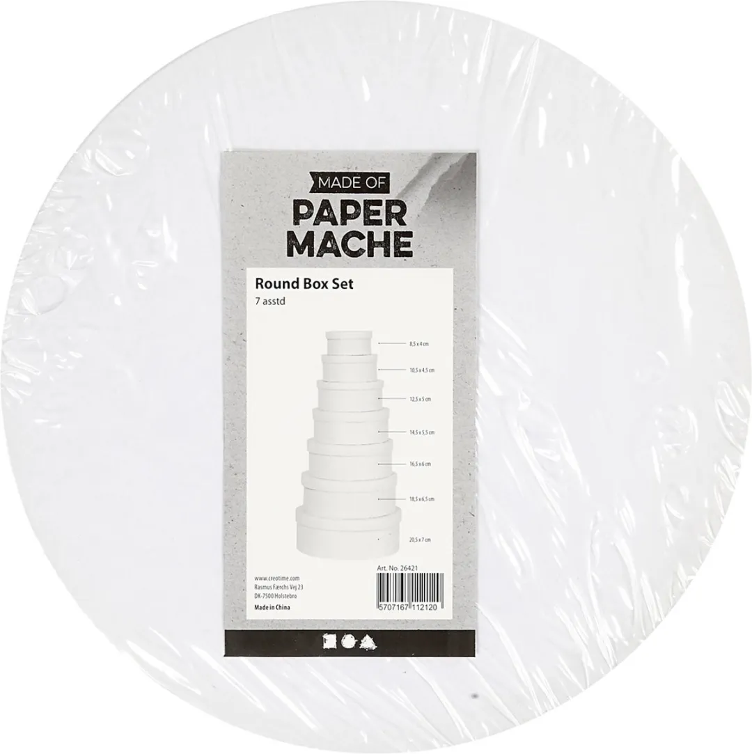 Creativ Company Ronde Dozen Set 7 Stuks - Wit