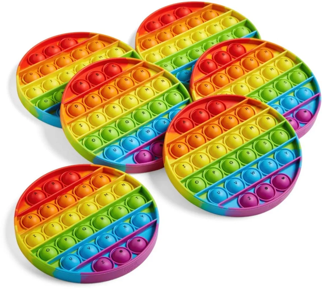 Learning Resources alfabet speelgoed - sensorische bubble poppers set van 6.