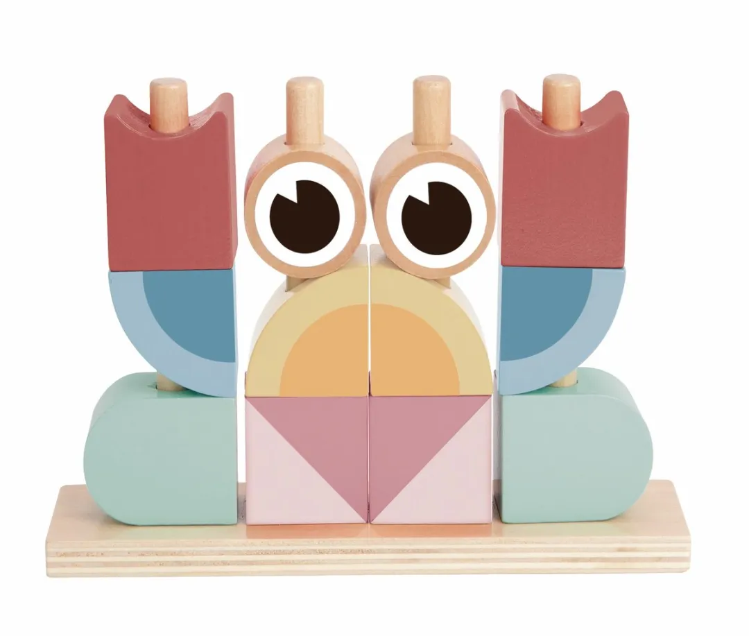 Tooky Toy® Krab - Stimulerend houten Montessori speelgoed – Duurzaam, Educatief en Creatief spel voor Kinderen om Zelfredzaamheid en Vaardigheden te Ontwikkelen