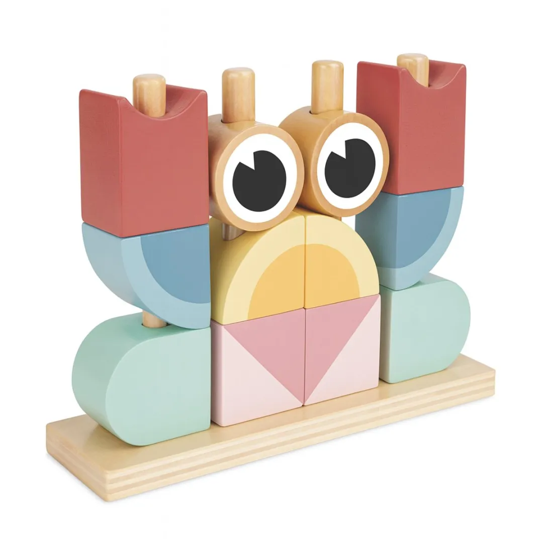 Tooky Toy® Krab - Stimulerend houten Montessori speelgoed – Duurzaam, Educatief en Creatief spel voor Kinderen om Zelfredzaamheid en Vaardigheden te Ontwikkelen