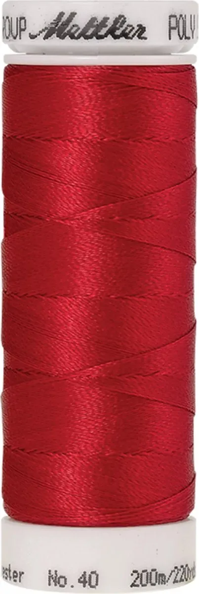 Mettler borduurgaren - Rood - Nr 1800 - Polysheen - 200 meter
